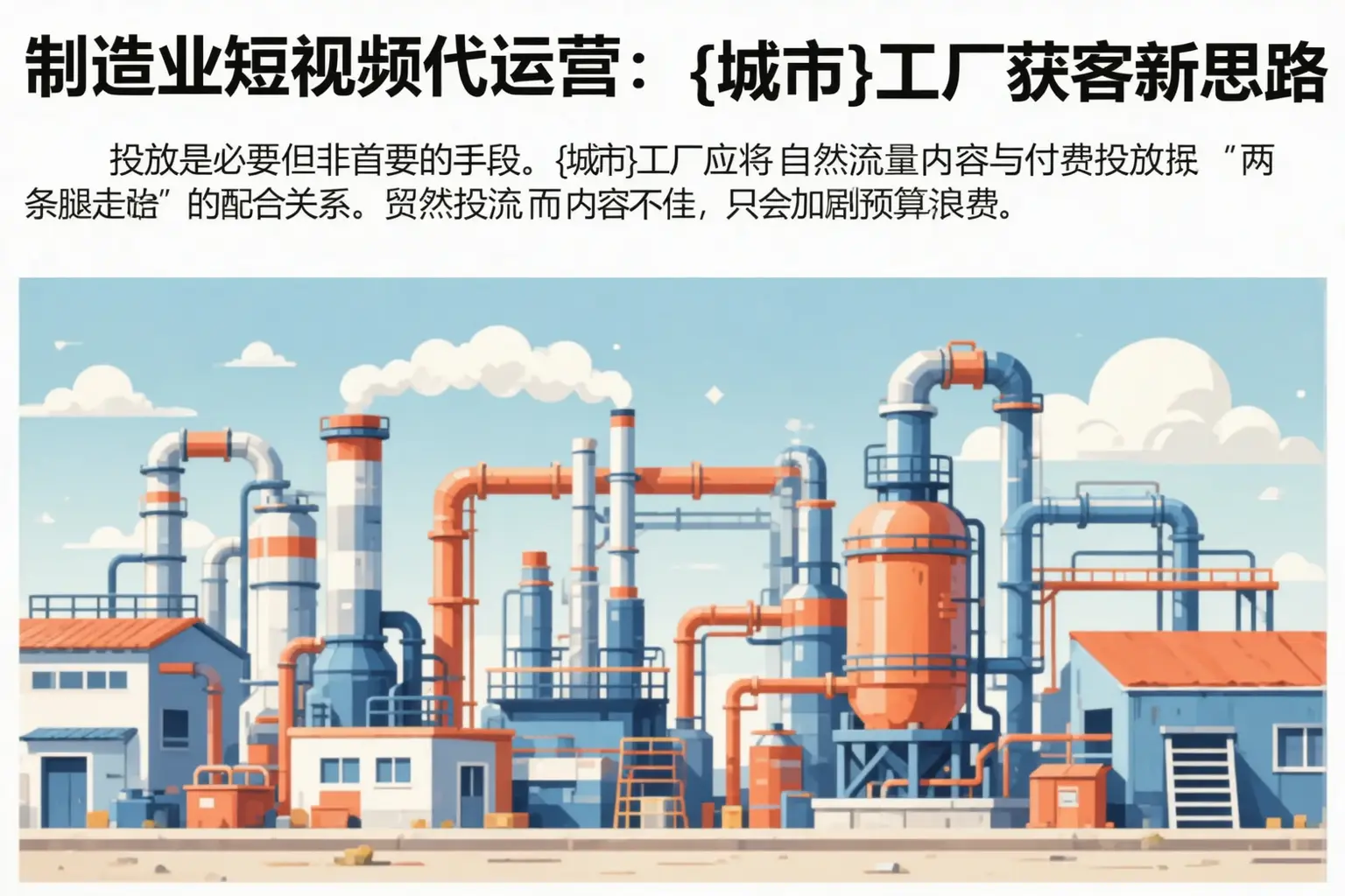 制造业短视频代运营:万州工厂获客新思路